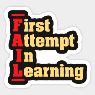 Teacher's day. First Attempt In Learning (FAIL) Sticker